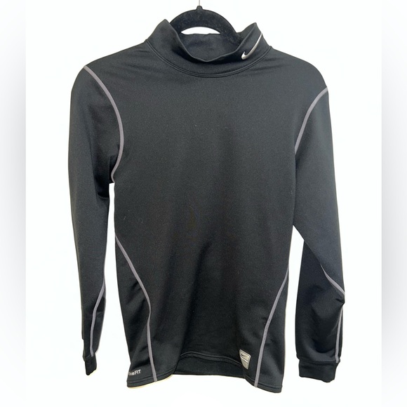 Nike Pro Dri Fit Thermal Long Sleeve Mock Neck Compression Top Black medium - Picture 4 of 10